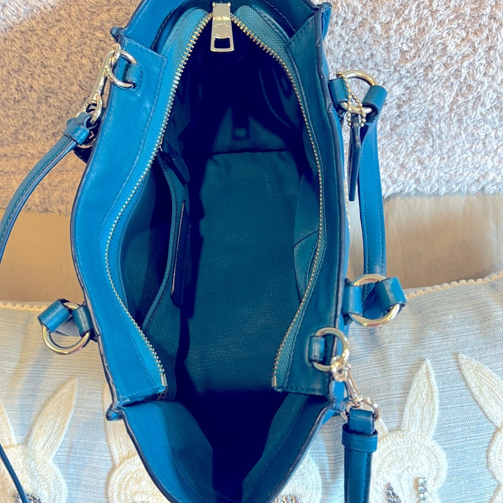 Teal Coach handbag - Picture 3 of 6